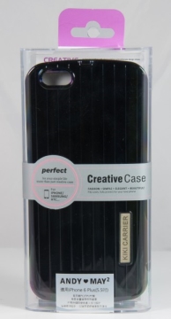 【安迪美眉】AD8 IPHONE6行李箱造型外殼5.5吋-黑