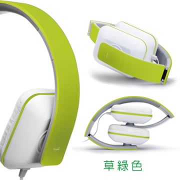E-books S3 線控接聽頭戴摺疊耳機綠