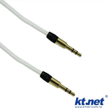 KTNET 3.5公對3.5公AUX轉接線 1米-白