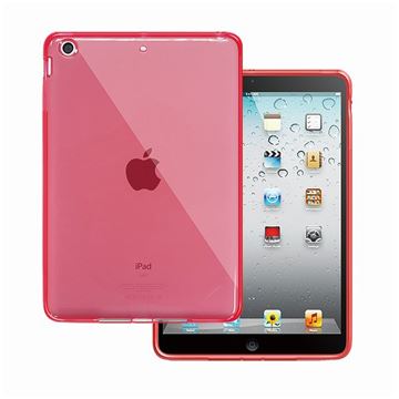 APPLE iPad mini精品果凍套-霧透明紅
