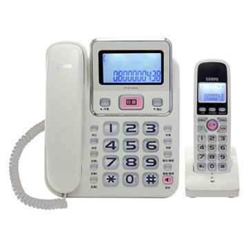 聲寶 CT-W1304DL 2.4GHz高頻數位無線電話-白色