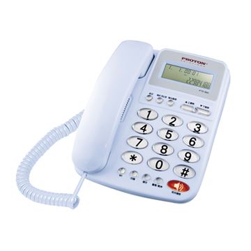 普騰 大鈴聲來電顯示電話-藍(PTE-005)